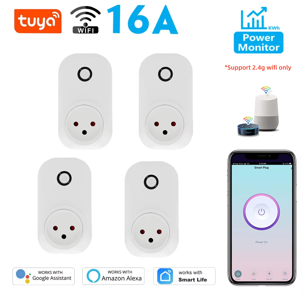 Smart Wall Socket - Tuya Smart Socket IsraeL Plug 16A