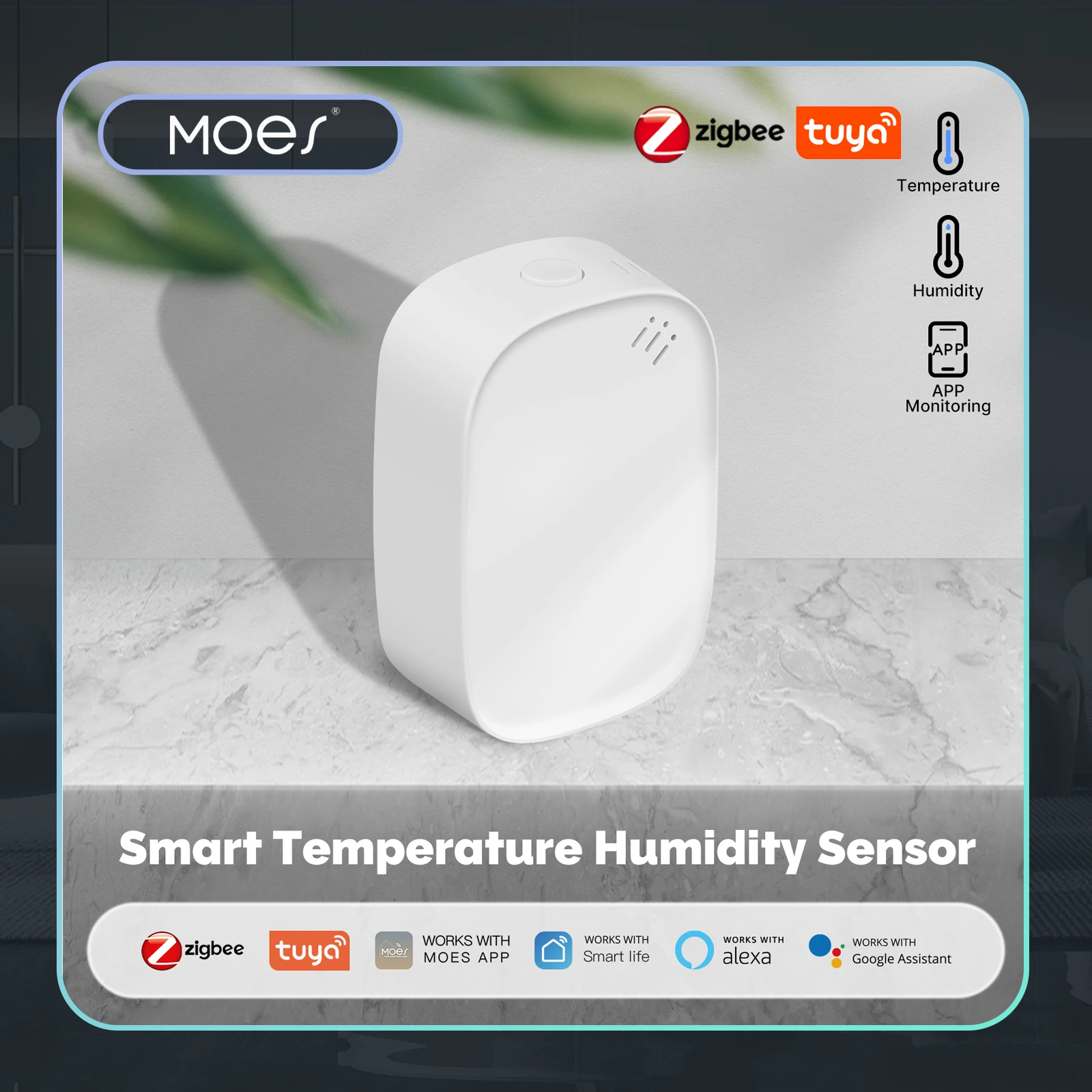 Smart Home Energy Monitor - MOES Tuya Zigbee Smart Temperature Humidity