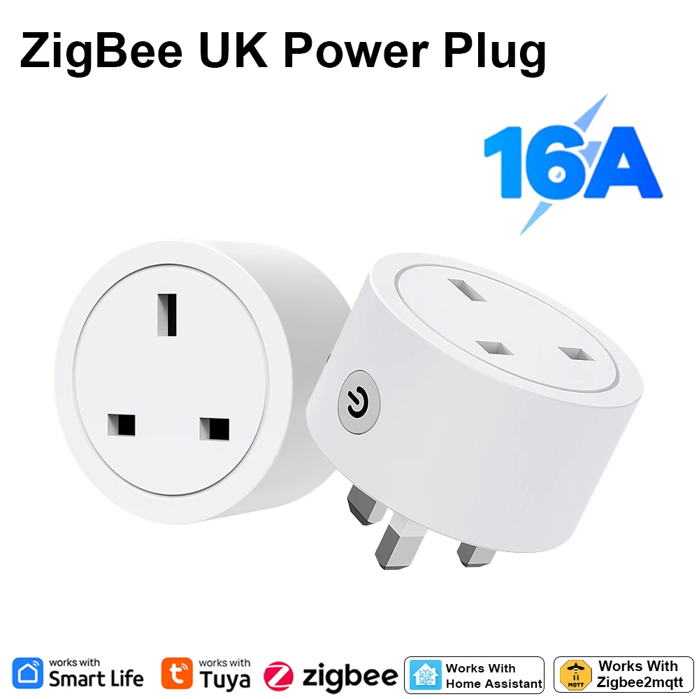 Smart Home Energy Monitor - Zigbee Smart Plug 16A UK Socket