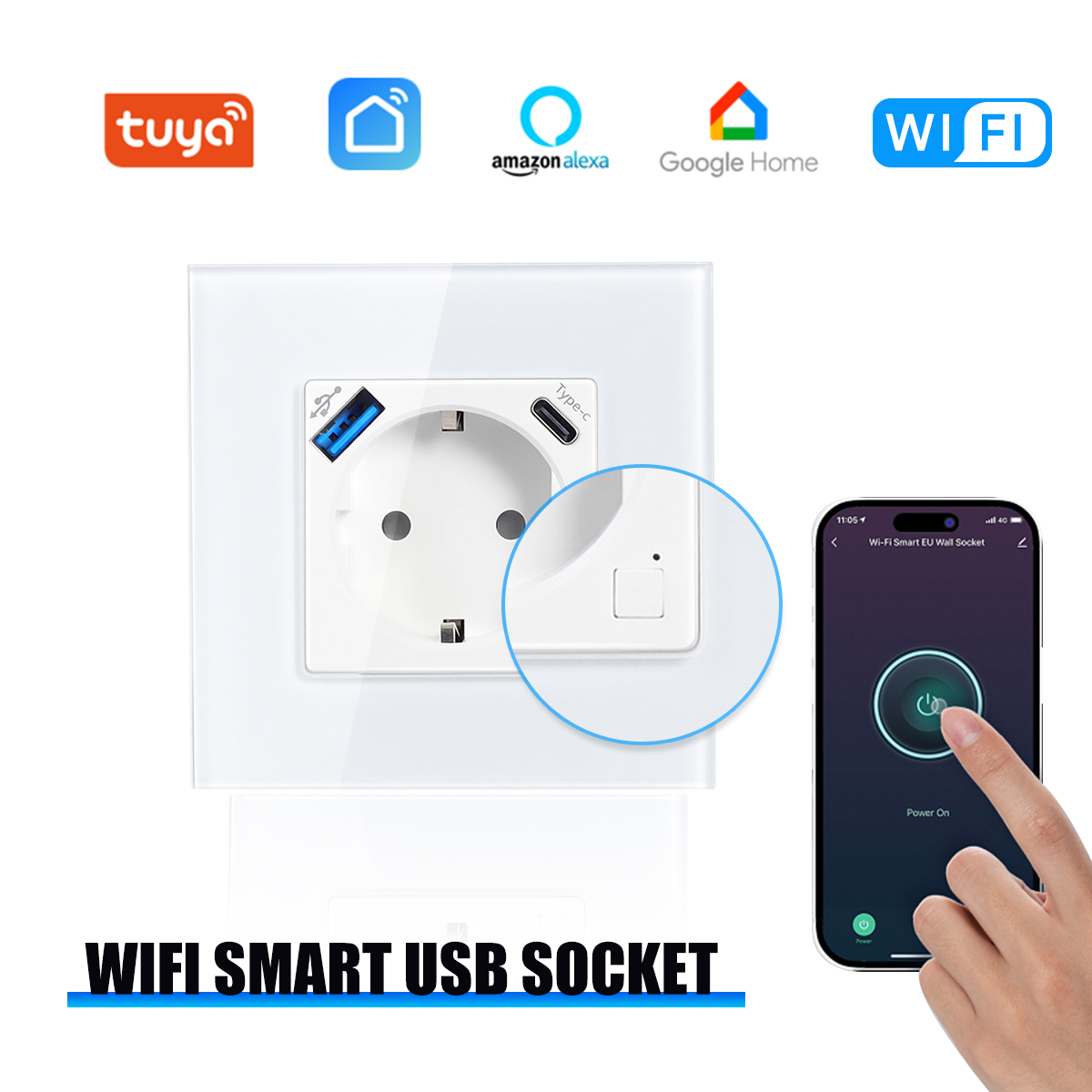 Smart Home Energy Monitor - GEYA Wifi EU Socket With 20W