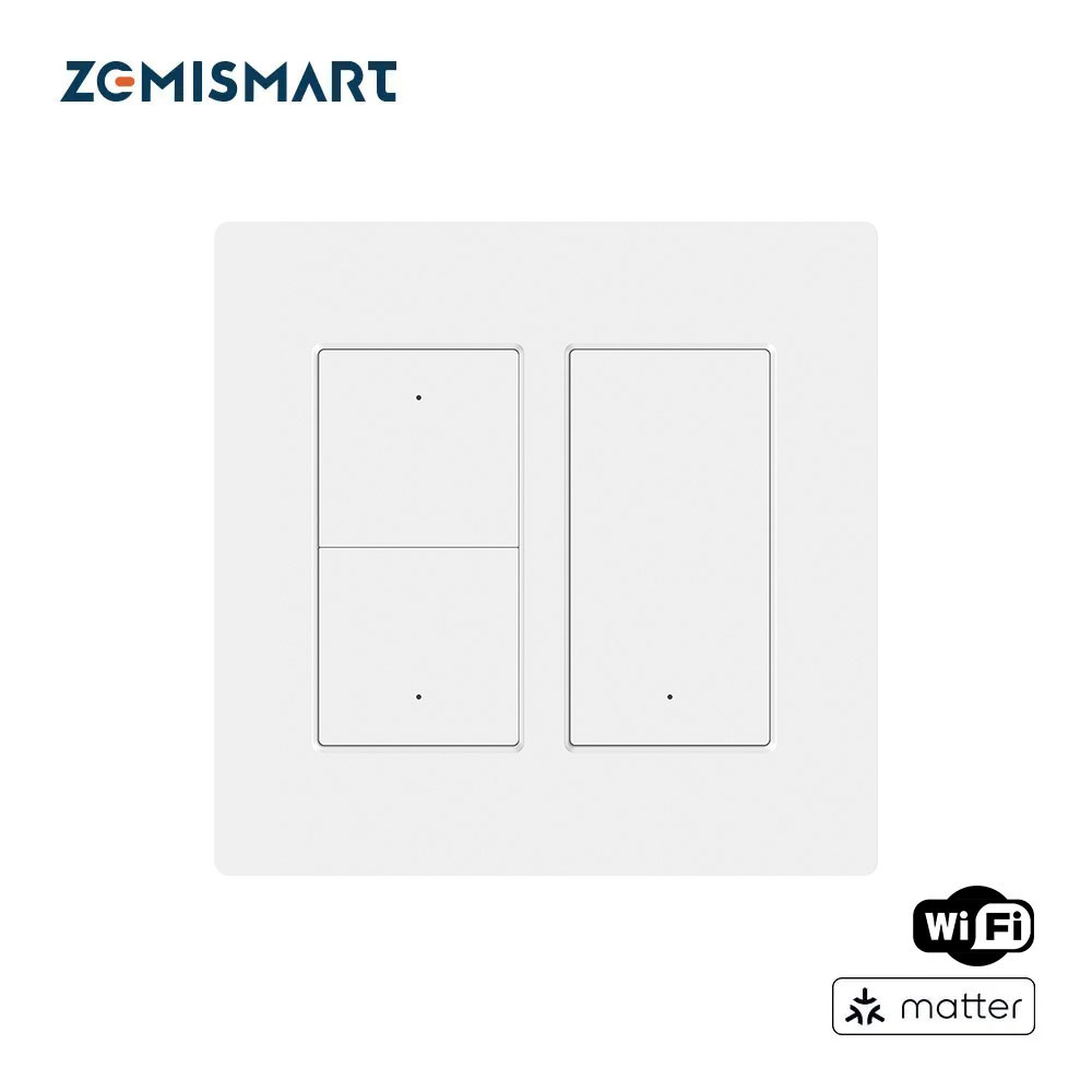 Smart Home Group - Zemismart Matter WiFi 3-Way Smart Wall