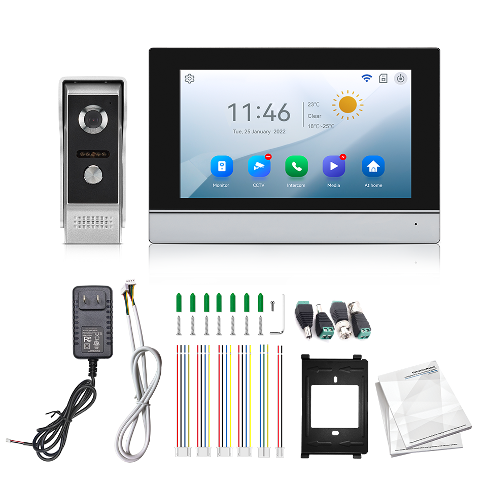 Wifi Doorbell Camera - 7Inch IPS Screen 2MP Tuya Remote