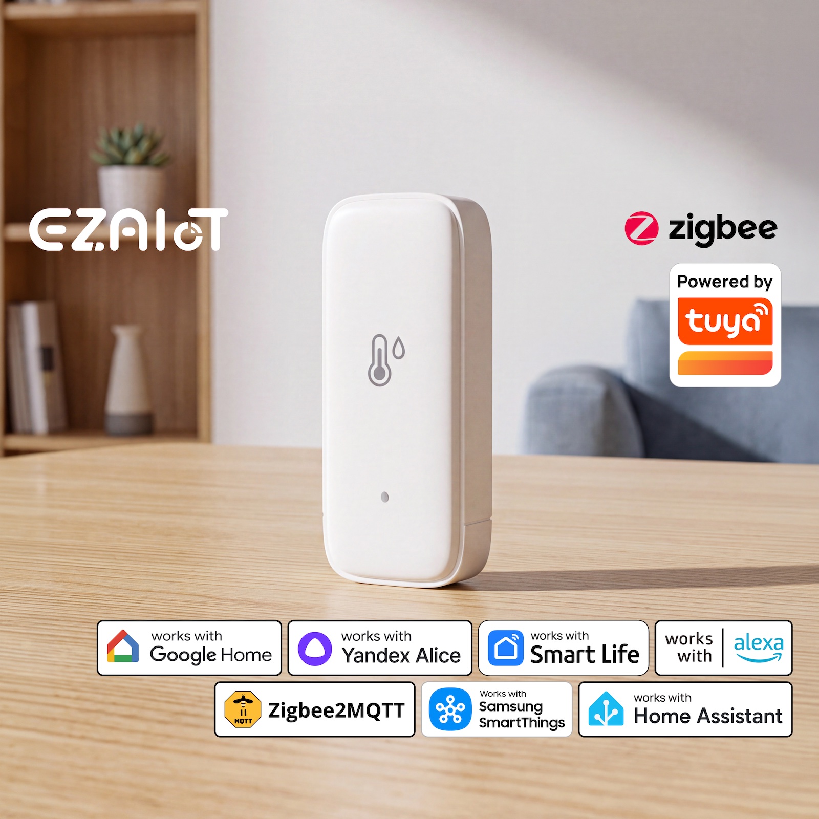 Smart Home Hub Samsung - Tuya Zigbee3.0 Temperature Humidity Sensor Smart