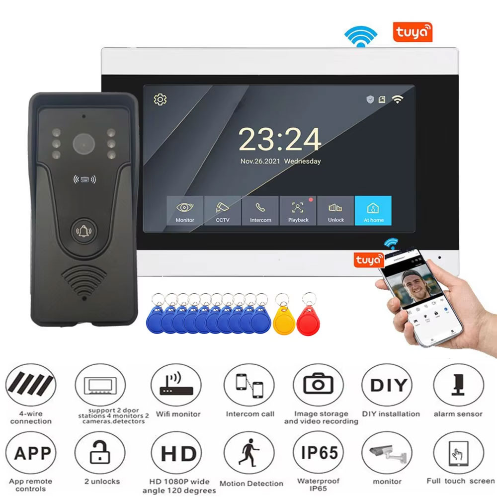 Smart Home Battery Camera Ezviz - Tuya 1080P 7 Inch Color Touch