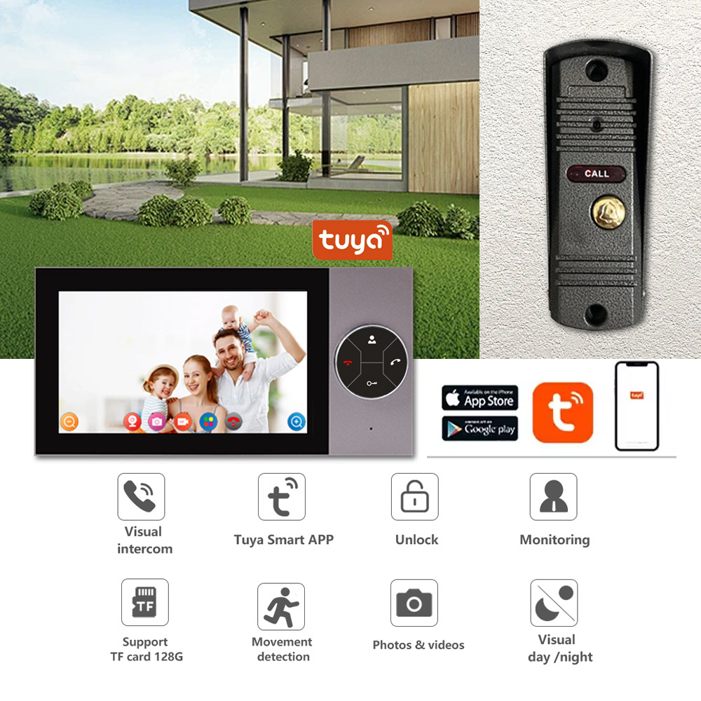 7Inch IPS Screen 2MP 1080P Tuy - Wifi Doorbell Camera review and price