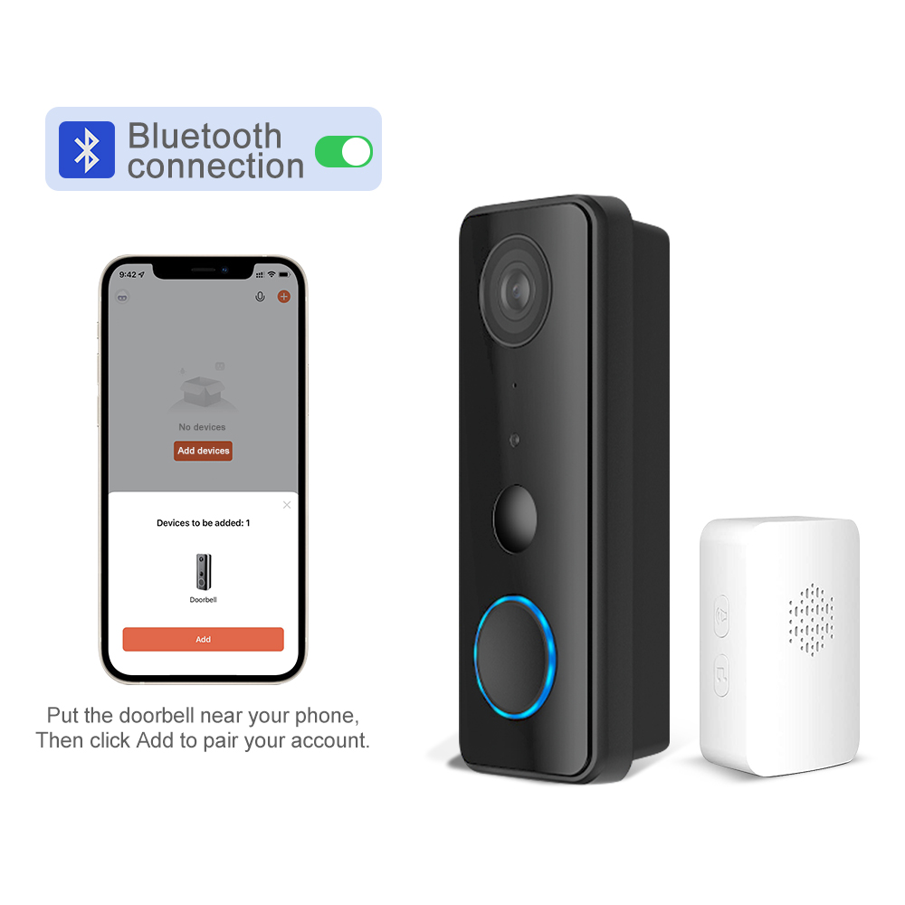 2MP 1080P Tuya APP Bluetooth   - Wifi Doorbell Camera review and price