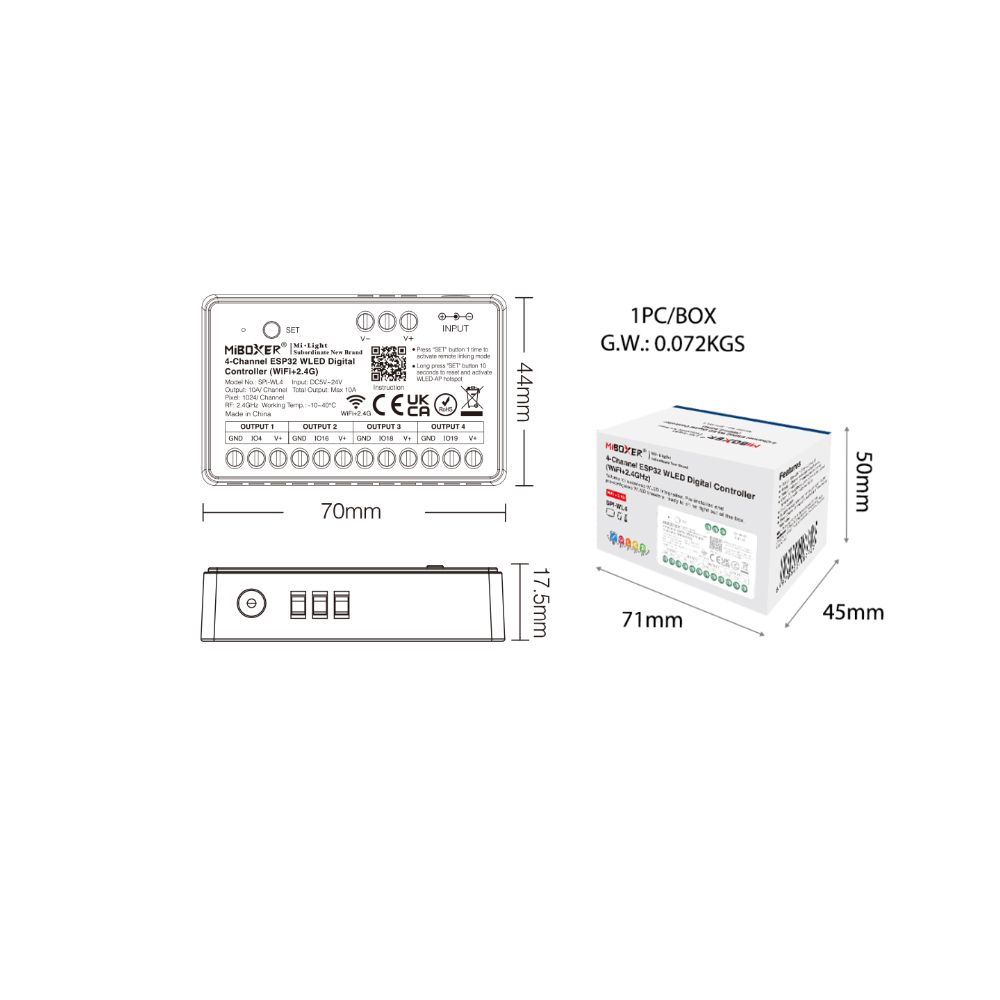 Miboxer SPIW5-4 5in1 SPI LED C - Wifi Led Dimmer review and price