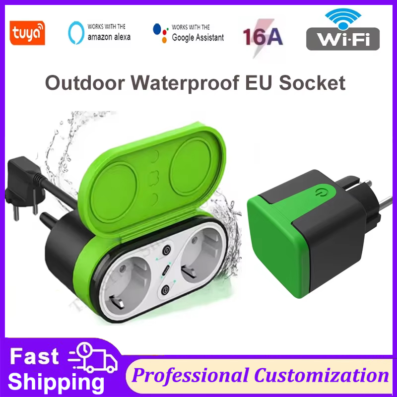 Tuya EU 16A Wifi Smart Outdoor - Smart Wall Socket review and price