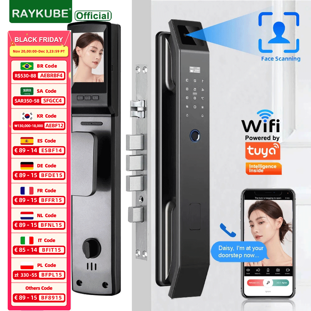 RAYKUBE DF14 Tuya WiFi 3D Face - Wifi Doorbell Camera review and price