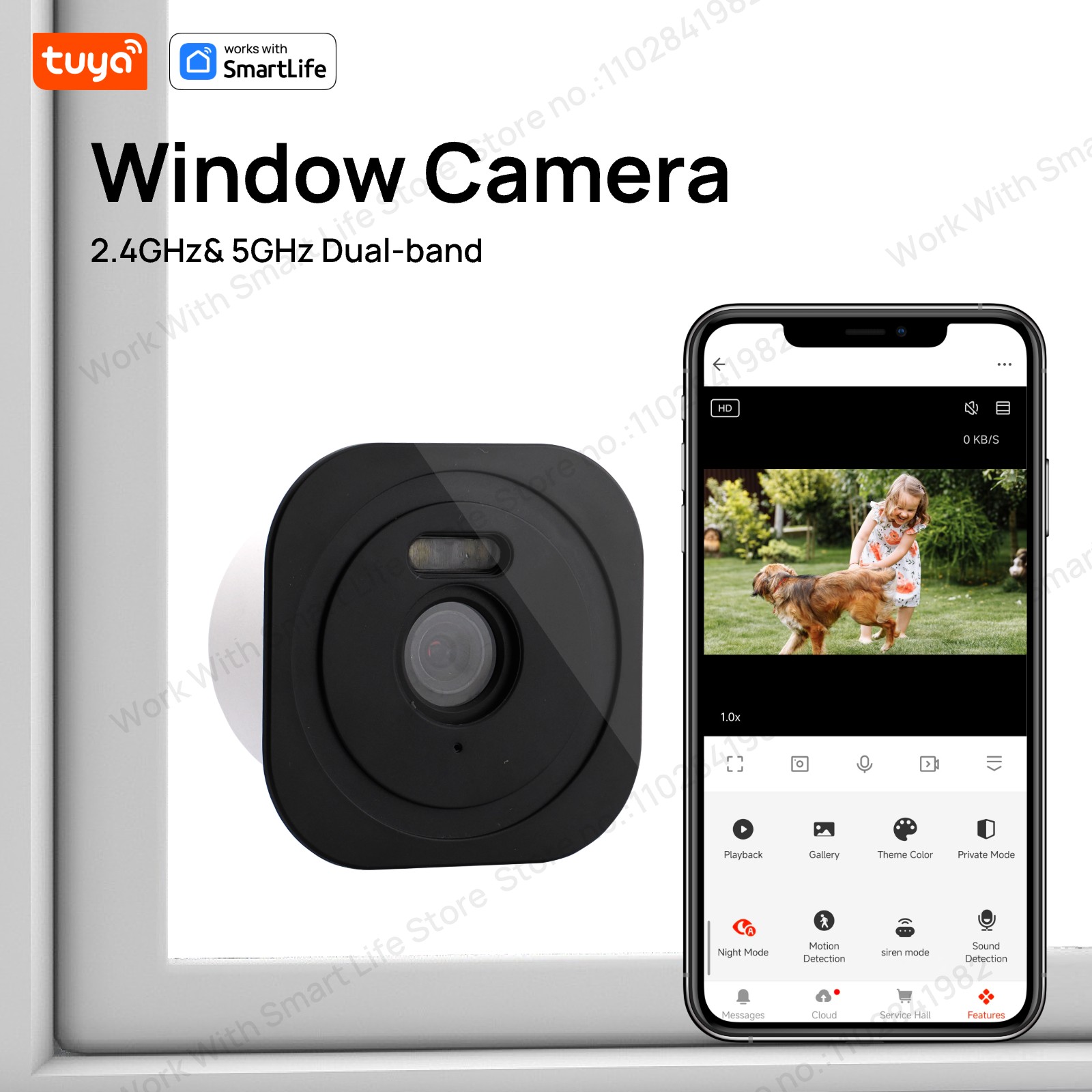 3MP 2K Tuya Window Camera,2.4G - Smart Home Battery Camera Ezviz review and price