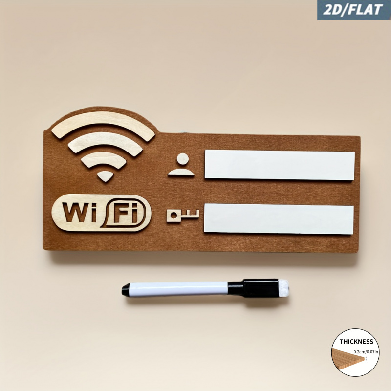 2D Wooden WiFi Password Sign w - Airbnb Smart Home review and price