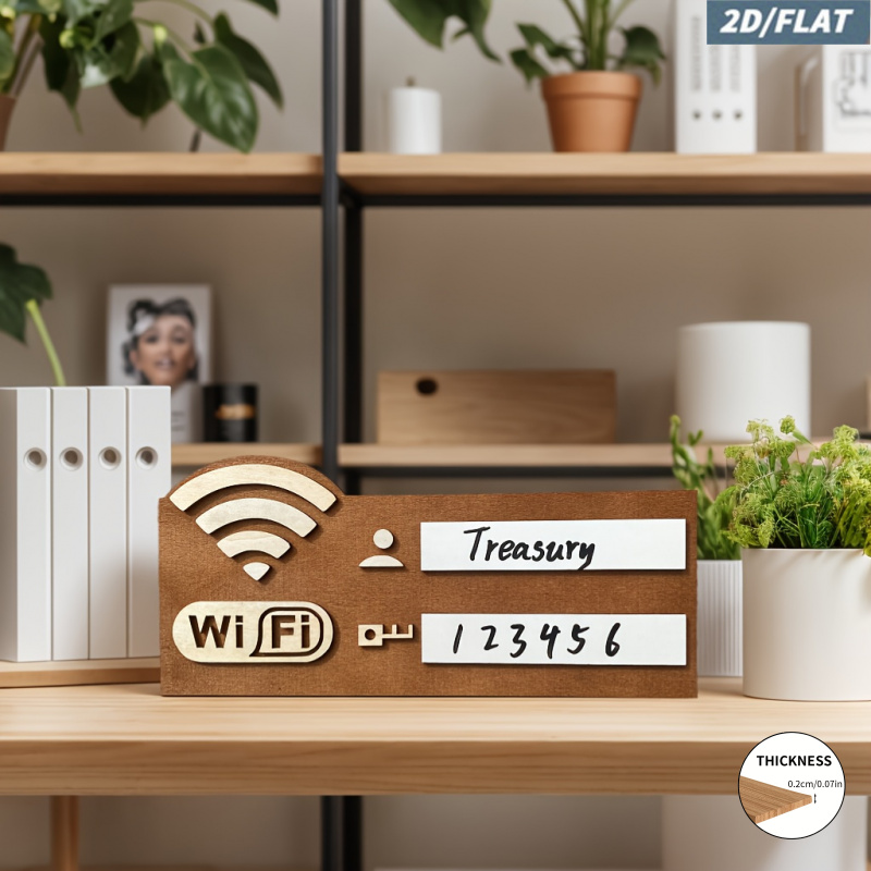 2D Wooden WiFi Password Sign w - Airbnb Smart Home review and price