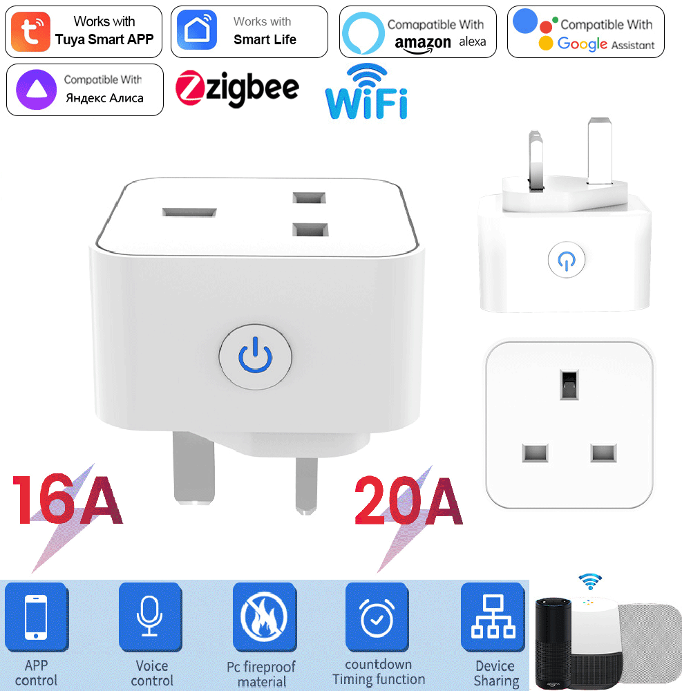 Tuya Smart Socket 16A/20A WiFi - Smart Wall Socket review and price