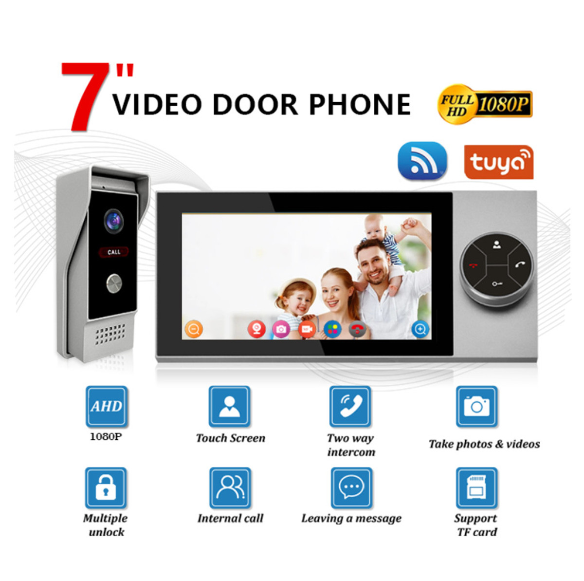 7 Inch IPS Screen 2MP Tuya APP - Wifi Doorbell Camera review and price