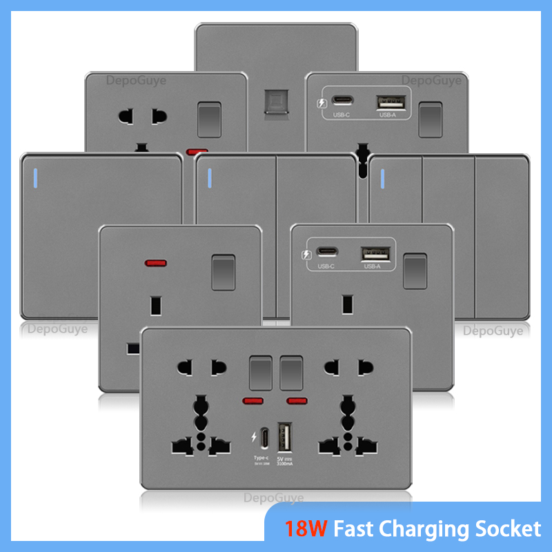 UK 13A with USB Type-c 18W Qui - Smart Wall Socket review and price