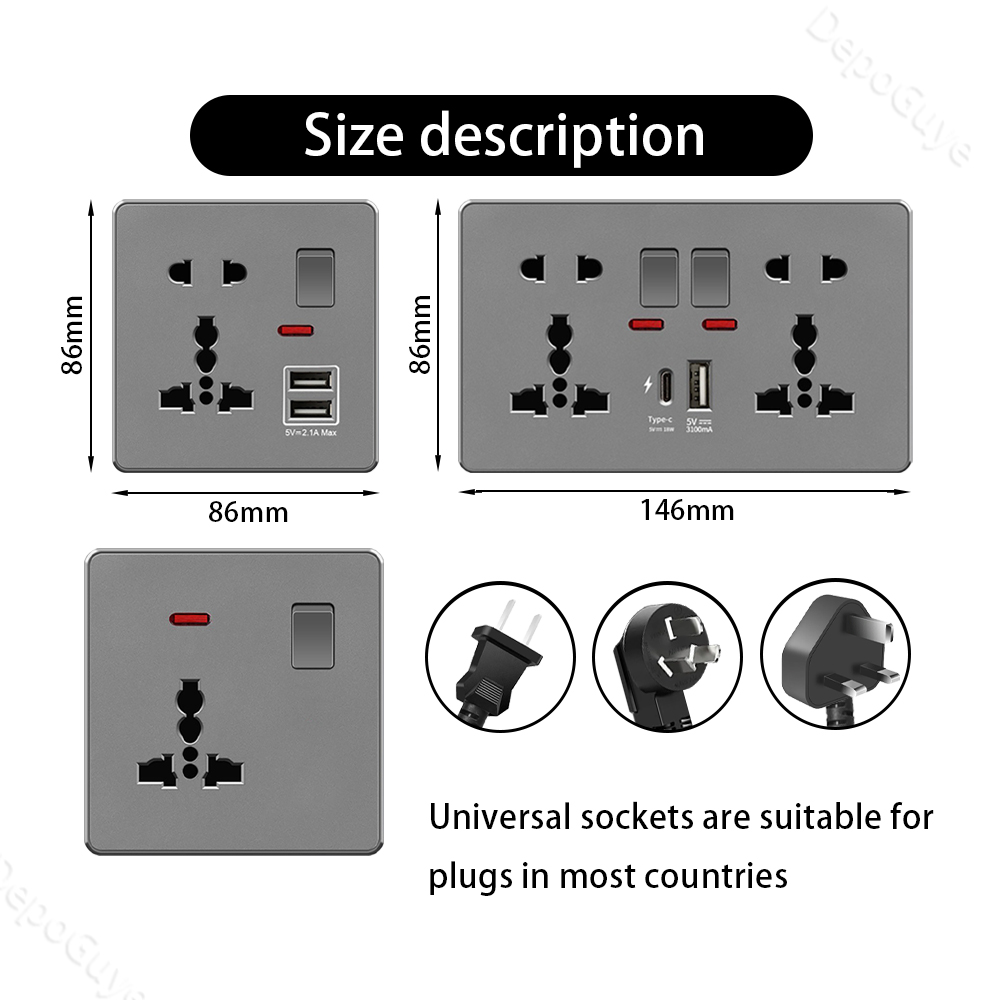 UK 13A with USB Type-c 18W Qui - Smart Wall Socket review and price