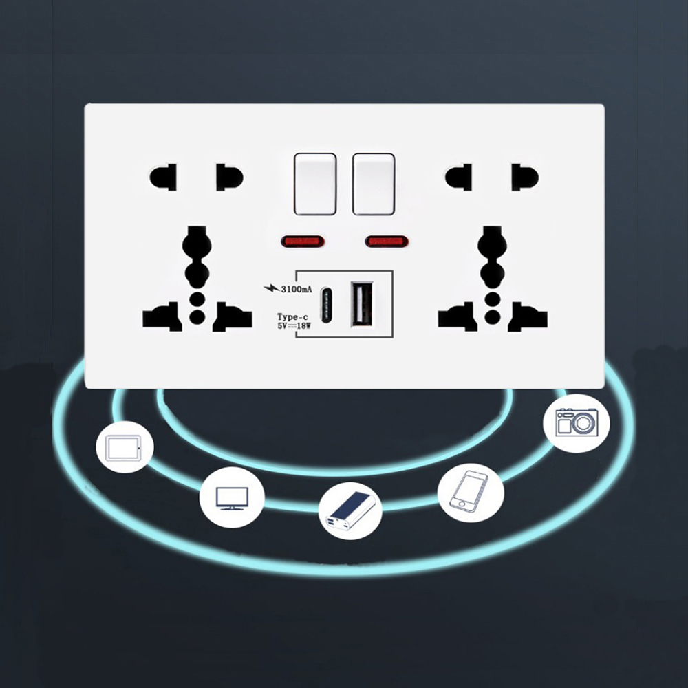 18W Type-C Fast Charge Wall Ou - Smart Wall Socket review and price