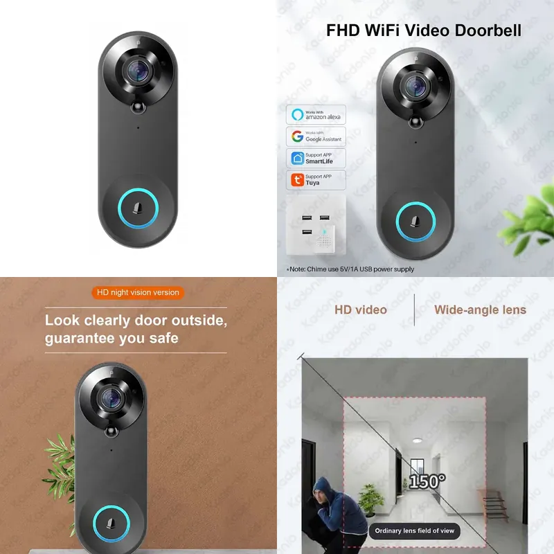 Kadonio 1080P WiFi Video Door  - Wifi Doorbell Camera review and price
