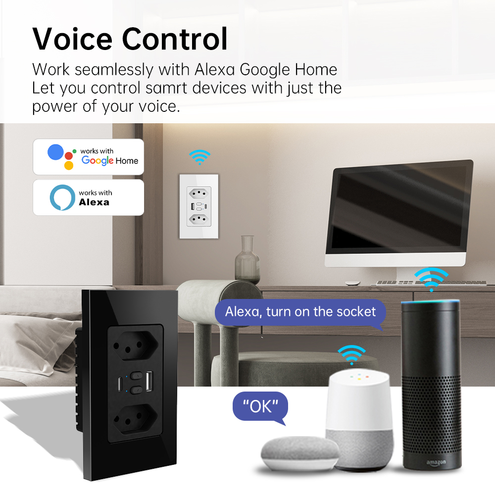 MANHOT Wifi Smart Brazil Socke - Smart Wall Socket review and price