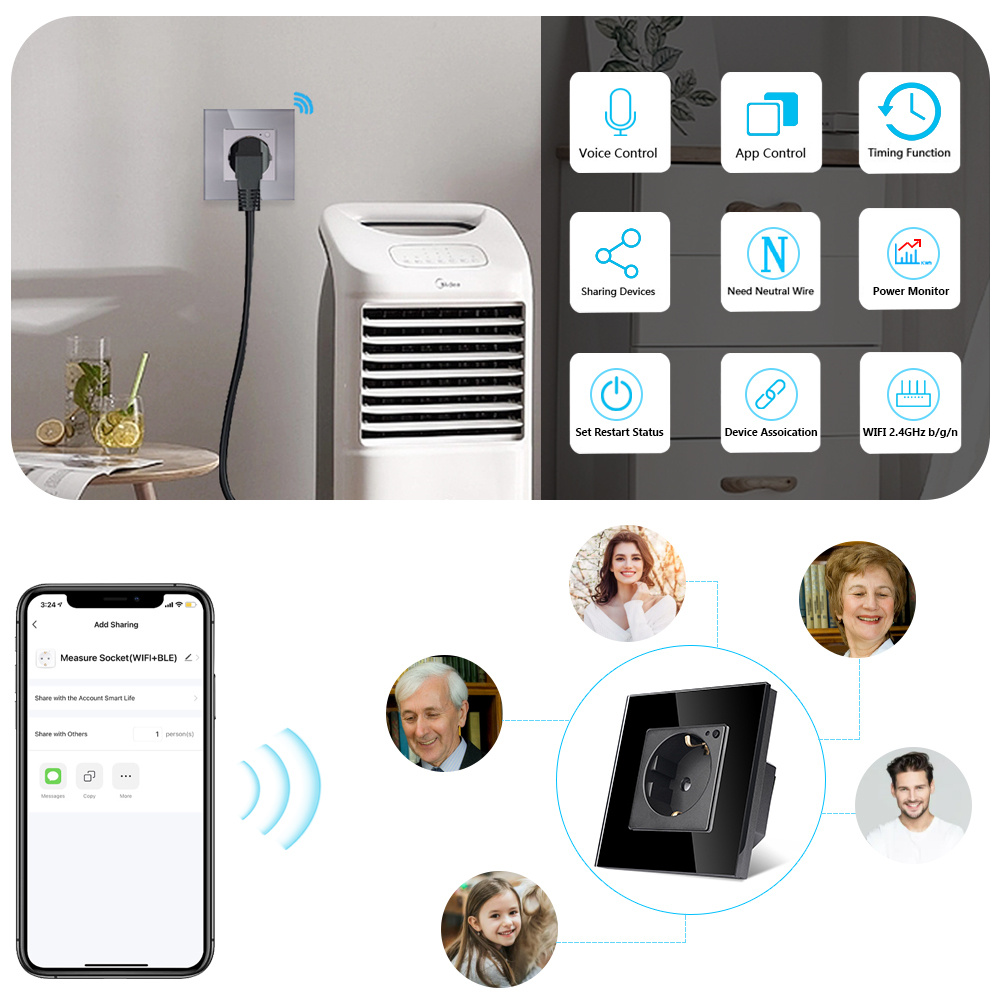 TAWOIA Wifi Wall Socket EU Sta - Smart Home Energy Monitor review and price