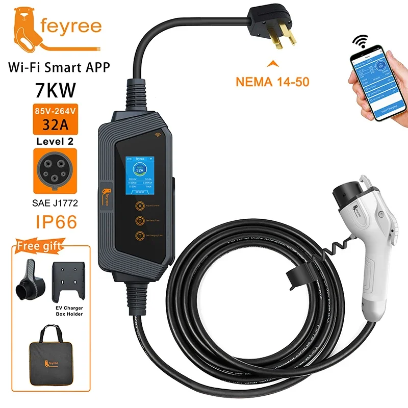 Feyree Type1 Portable EV Charg - Smart Wall Socket review and price