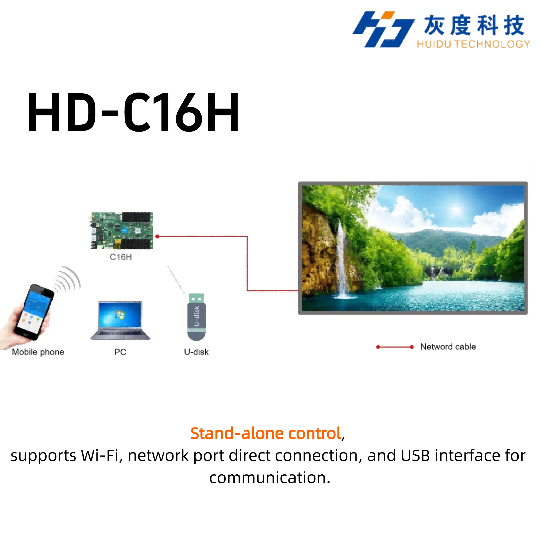 Huidu HD-C16H 4K Dual WiFi LED - Wifi Led Dimmer review and price