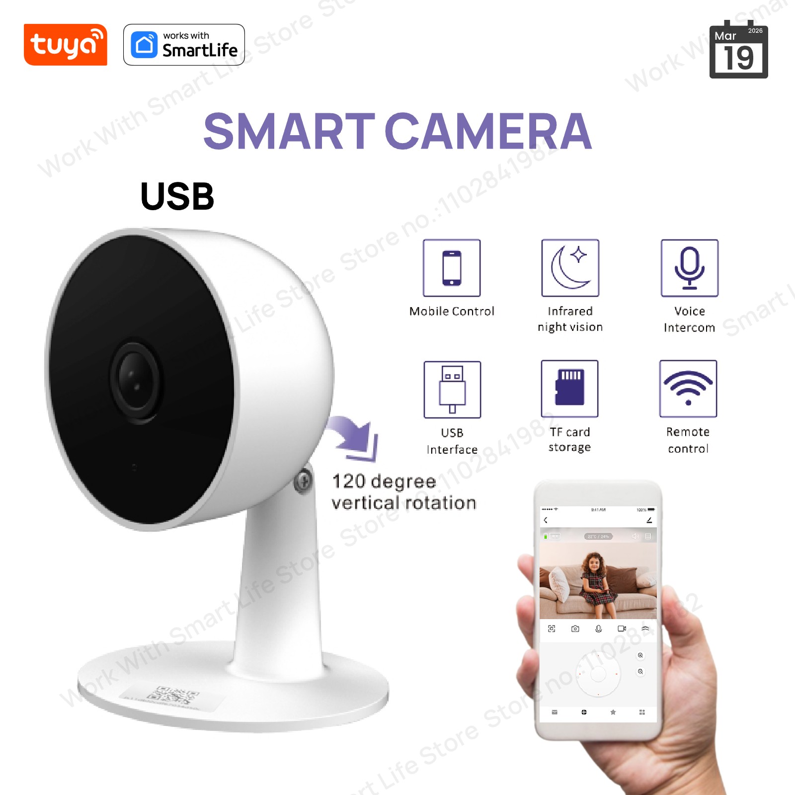 Tuya Smart 3MP HD Indoor Home  - Smart Home Battery Camera Ezviz review and price